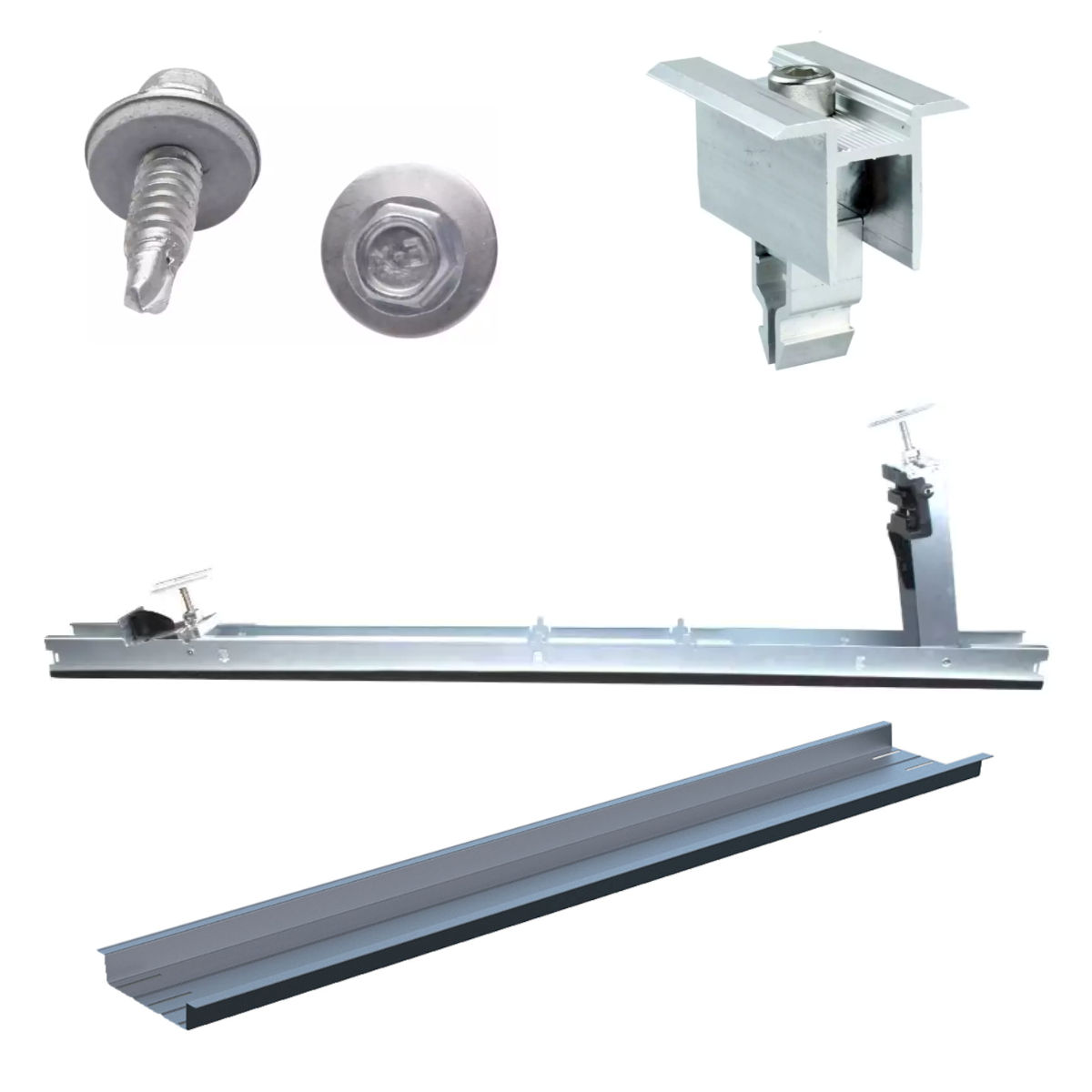 Montagesystem Flachdach Ost/West, Querformat Montagesystem Flachdach Ost/West, Querformat