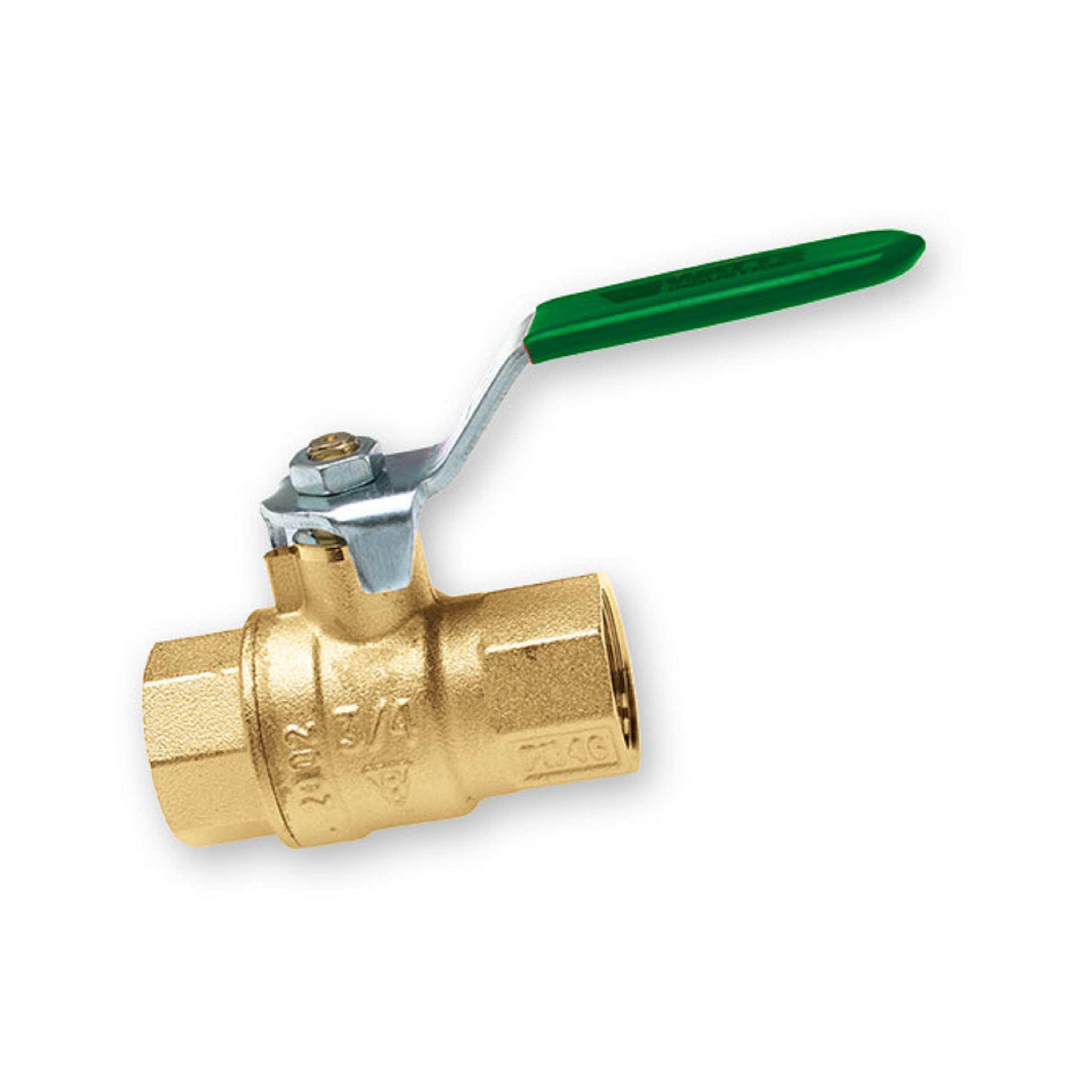 Watts-Kugelhahn-Wasser-3/4''-KDW-20-H Kugelhahn von Watts Dimension 3/4 Zoll mit grünen Hebel