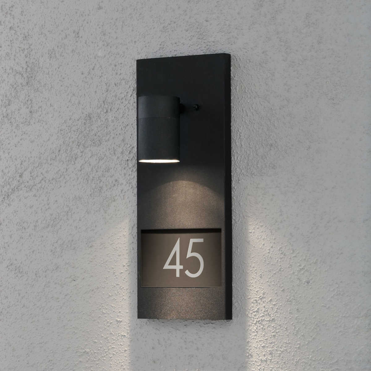Konstsmide Hausnr. Strahler Modena schwarz | Home Perfect
