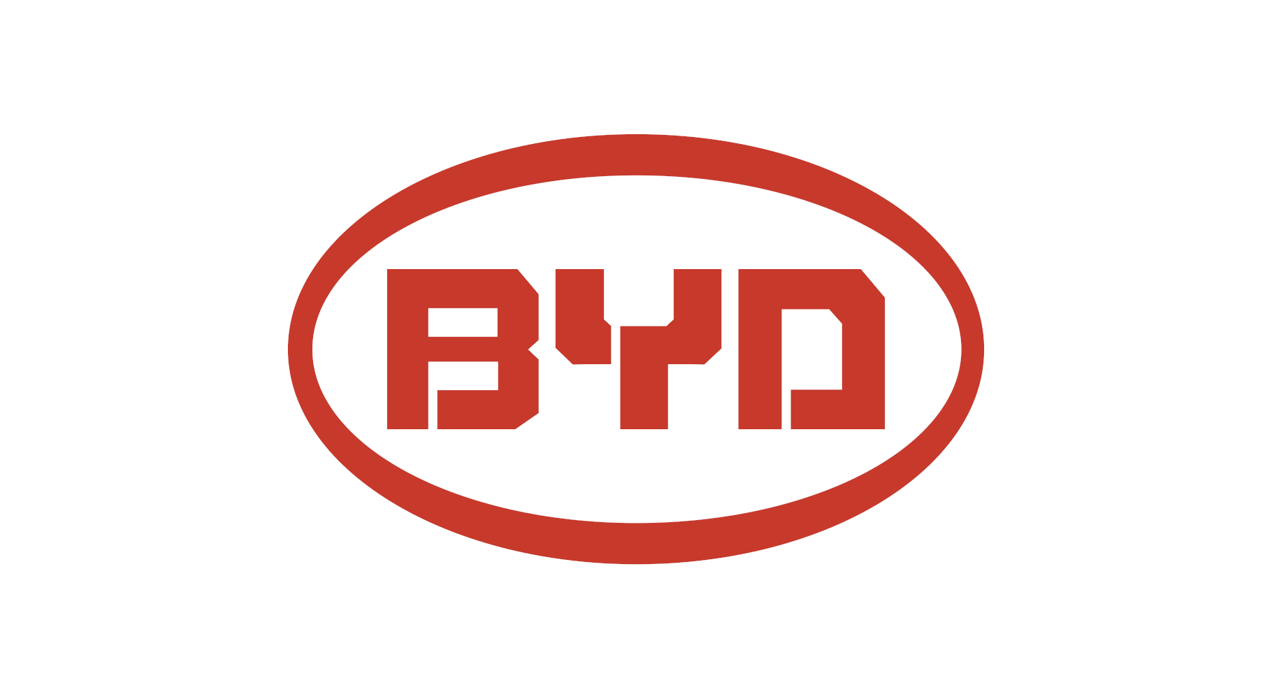 BYD Logo vor weißem Hintergrund