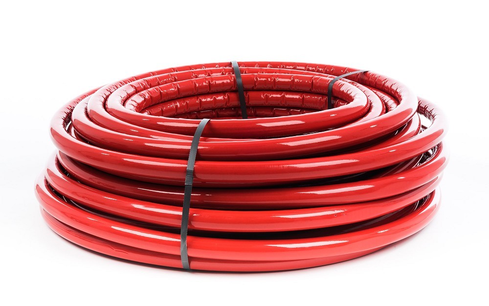 Iso-Mehrschichtverbundrohr rot 26 x 3 mm, 10 mm, 50 m Iso-Mehrschichtverbundrohr rot 26 x 3 mm, 10 mm, 50 m