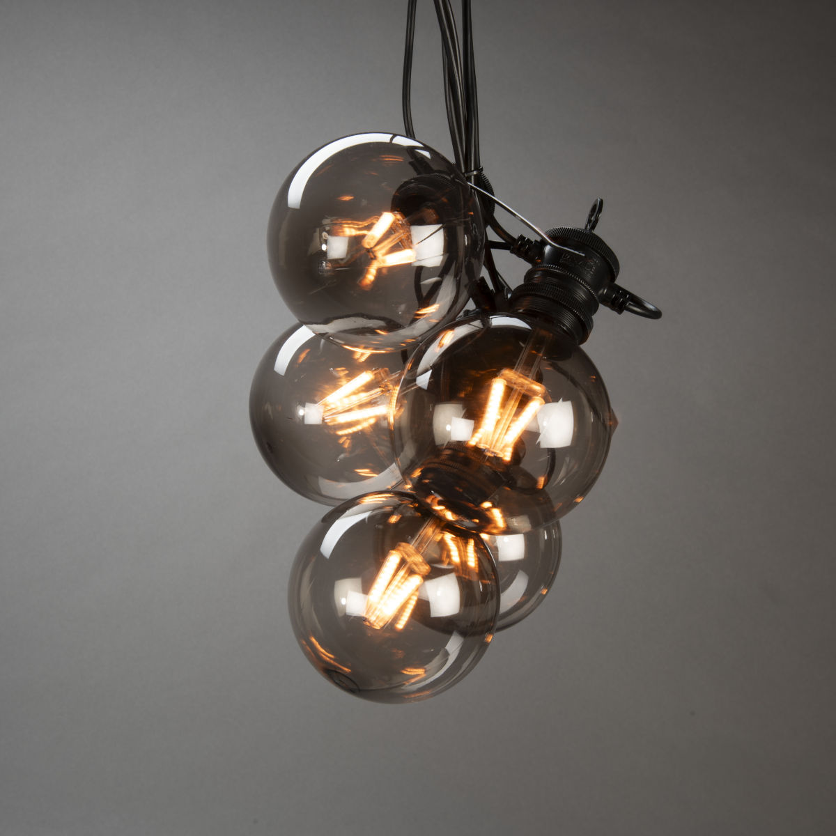 Konstsmide | LED Globe Party Lichterkette | smokey grey |10 Birnen