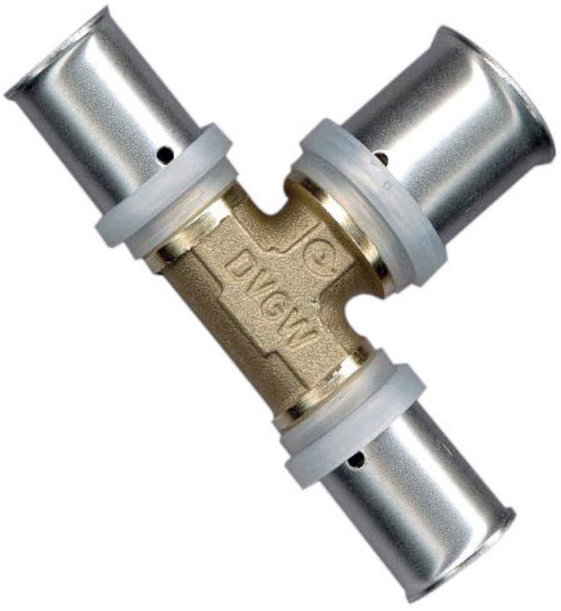 Pressfitting T-Stück reduziert 20 x 2 - 16 x 2 - 16 x 2 mm Pressfitting T-Stück reduziert 20 x 2 - 16 x 2 - 16 x 2 mm