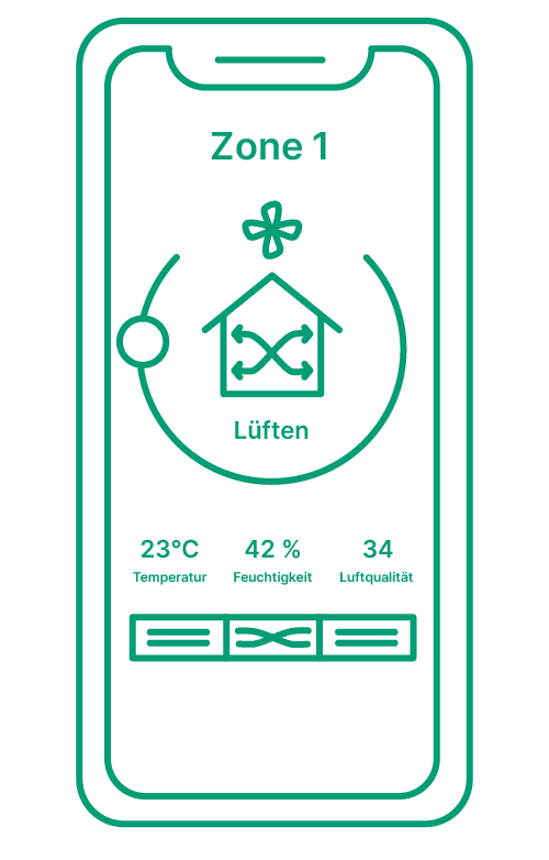 Energie sparen Symbol Smartphone mit App