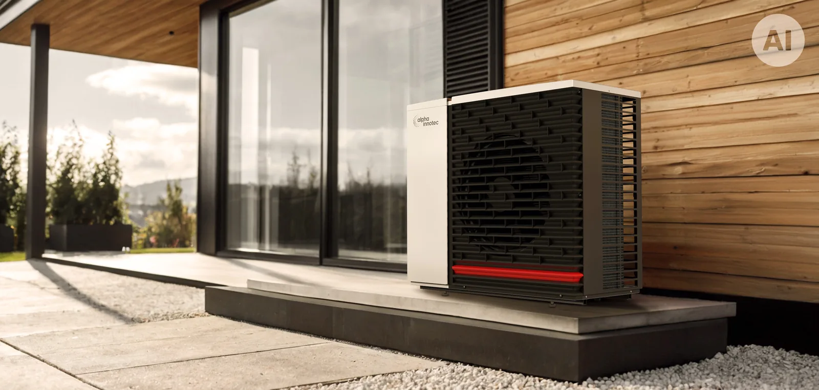 alpha innotec Hybrox 16 Luft/Wasser-Wärmepumpe R290 Monoblock zum Heizen und Kühlen
