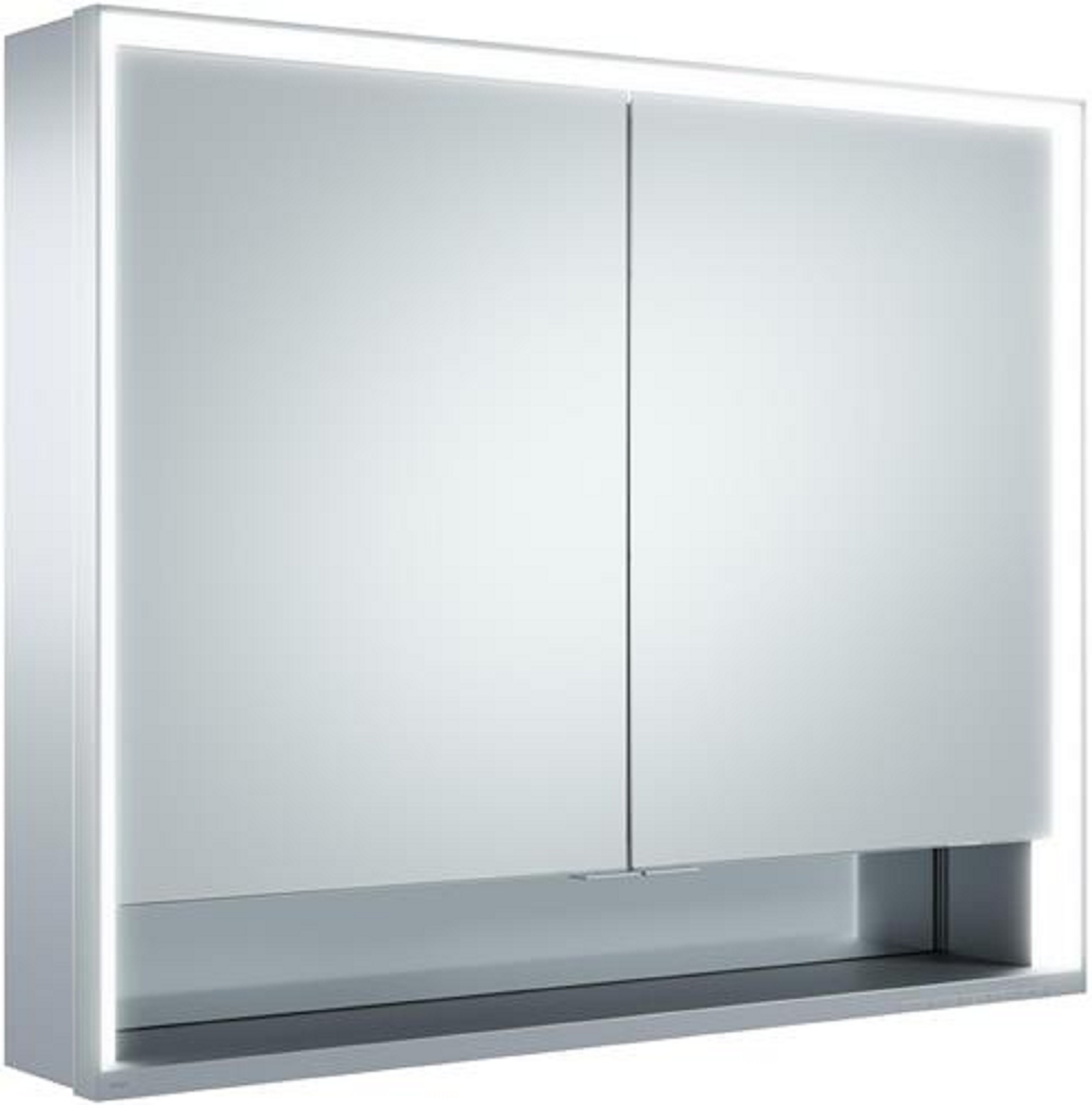 Spiegelschrank | ROYAL LUMOS | 900 x 735 x 165 mm | 900 x 735 x 165 mm | silber-gebeizt-eloxiert