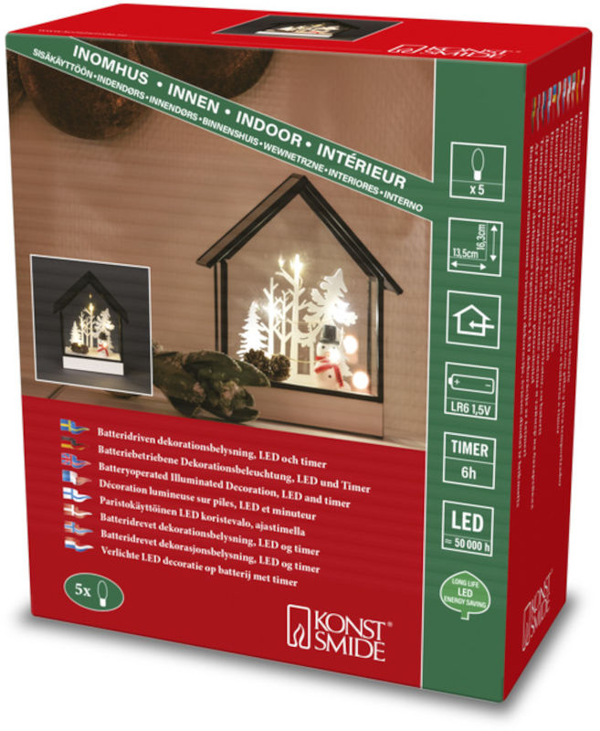 Produktverpackung der LED Szenerie "Weihnachtsdorf mit Kirche"