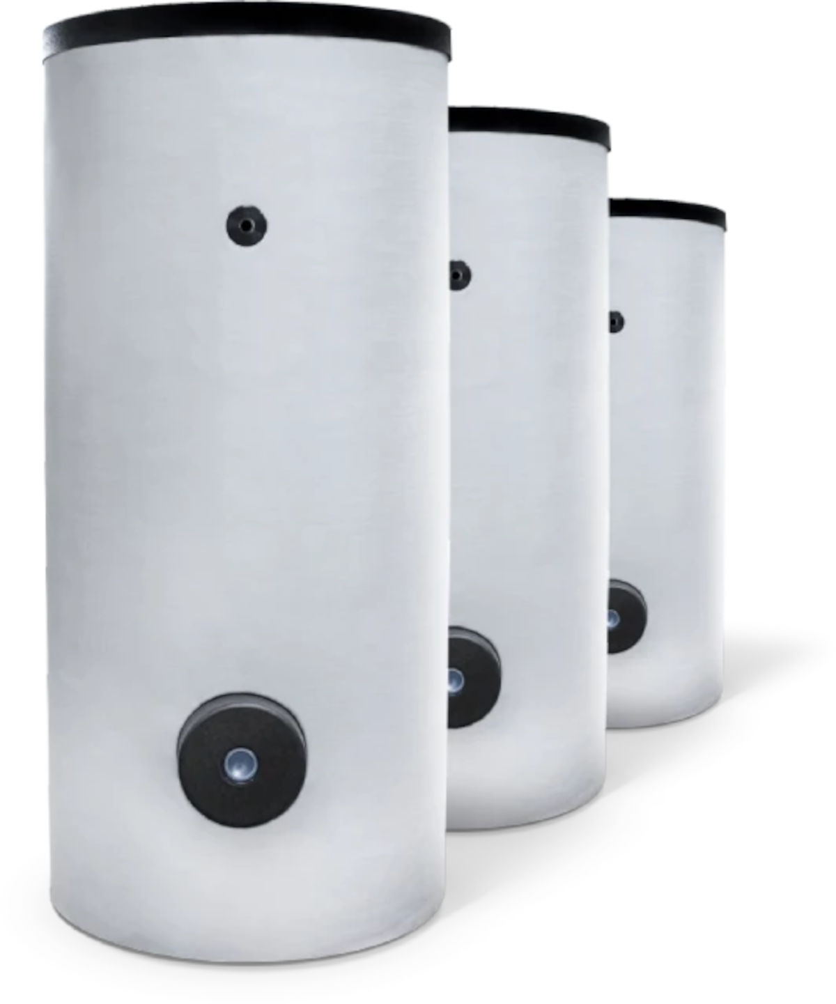 ZEWO Wärmepumpenspeicher 200l | HomePerfect ZEWO Wärmepumpenspeicher 200l, Frontalansicht, auf weißem Hintergrund