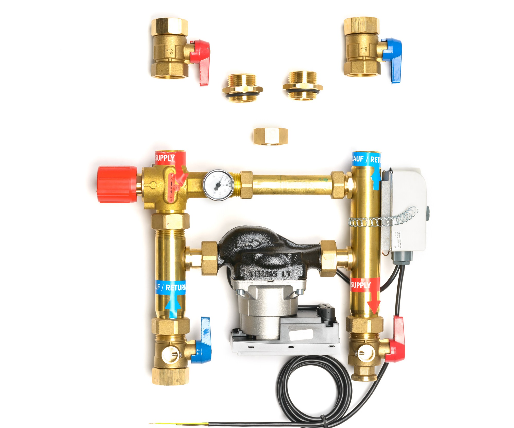 Festwertregelset mit HE-Pumpe | Home Perfect Festwertregelset mit HE-Pumpe Komplettset, Frontansicht, vor weißem Hintergrund