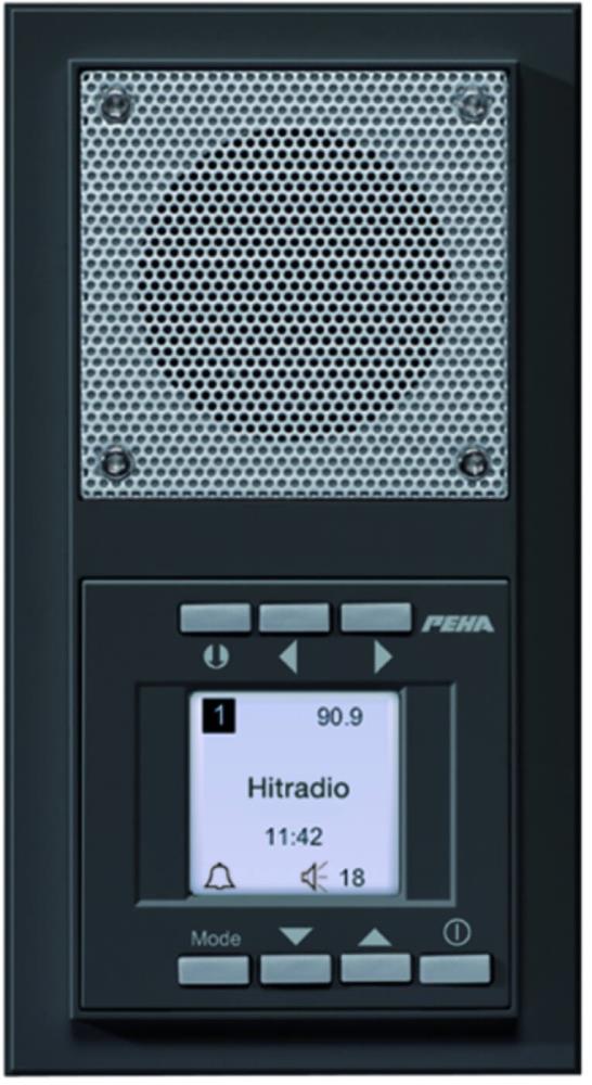 PEHA Unterputz-Radio AURA-Design D 20.485.64, Schwarz