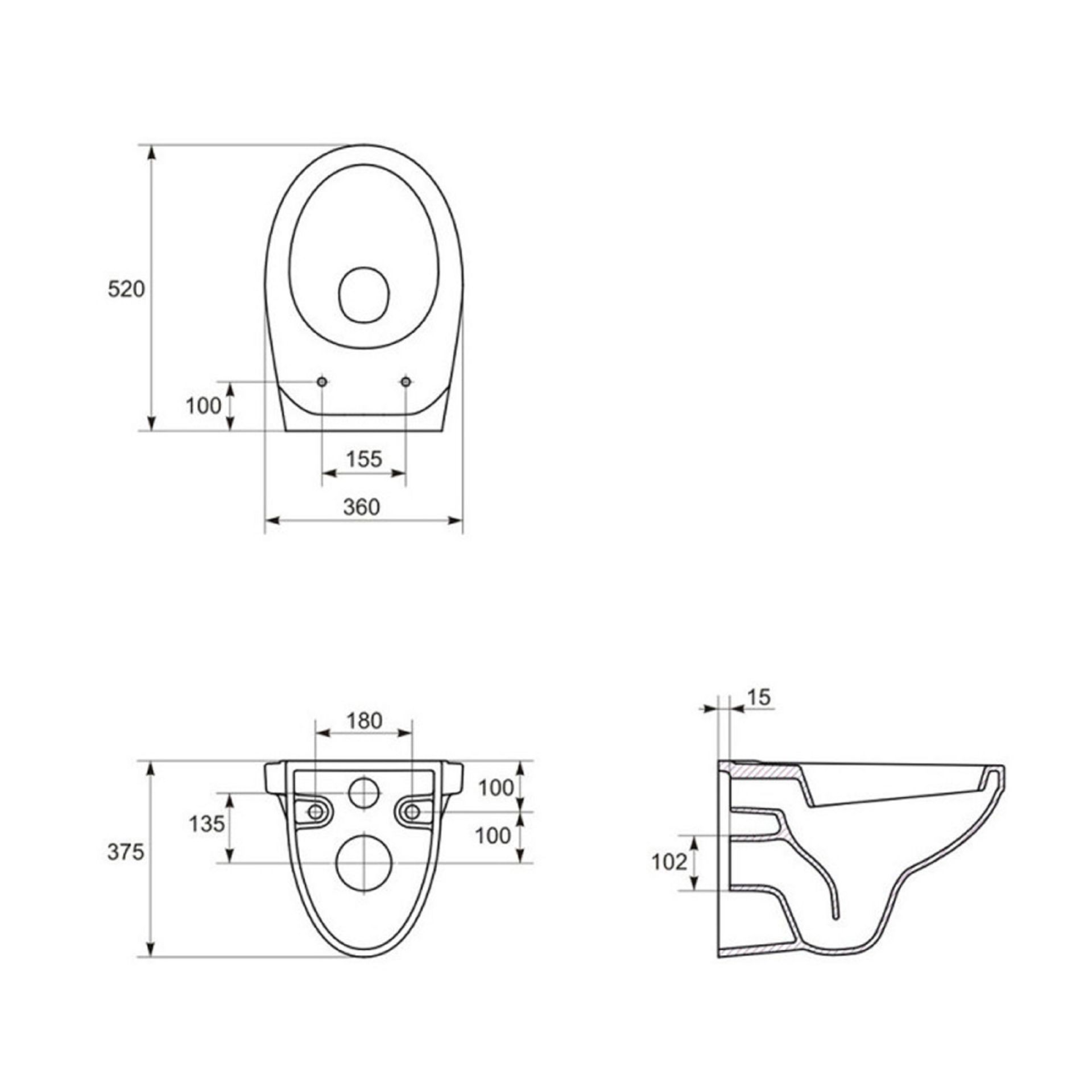 Wand Wc Lochabstand 230 Mm